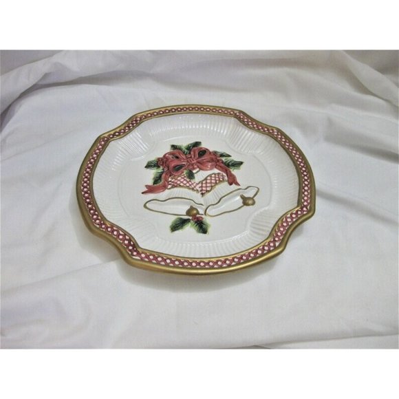 Fitz and Floyd Essentials Holiday Bells Canape or Cookie Plate - Picture 4 of 7